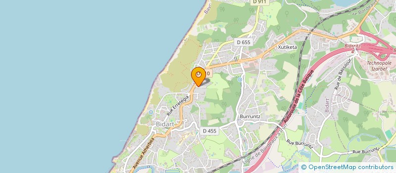 localisation de l'entreprise SCI LOSAP à BIDART