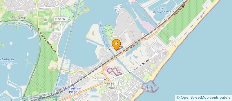 localisation de l'entreprise SCI LOTI à MARSEILLAN