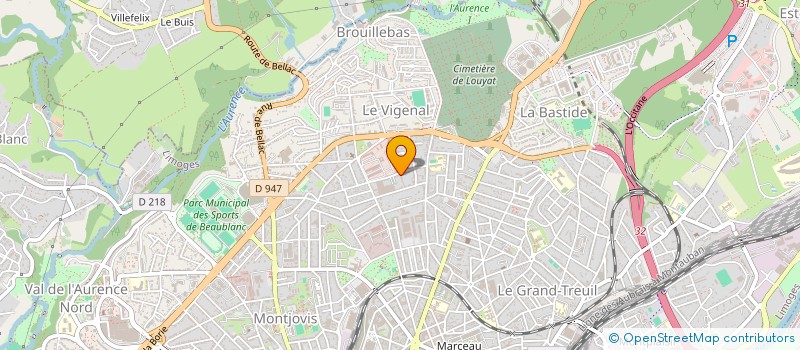 localisation de l'entreprise SCI LOTI-MANDONNAUD à LIMOGES