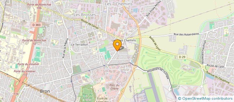 localisation de l'entreprise SCI LOU  BRON