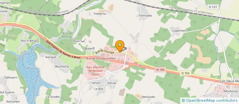 localisation de l'entreprise SCI LOU.AZ.SU  PLOUGOUMELEN