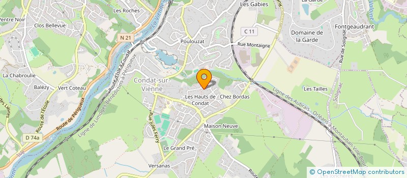 localisation de l'entreprise SCI LOU-CLEDOU  CONDAT-SUR-VIENNE