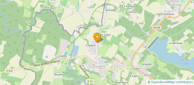 localisation de l'entreprise SCI LOU PRADEOUS  CAZAUBON