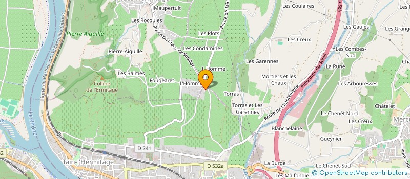 localisation de l'entreprise SCI LOUAH  TAIN-L'HERMITAGE