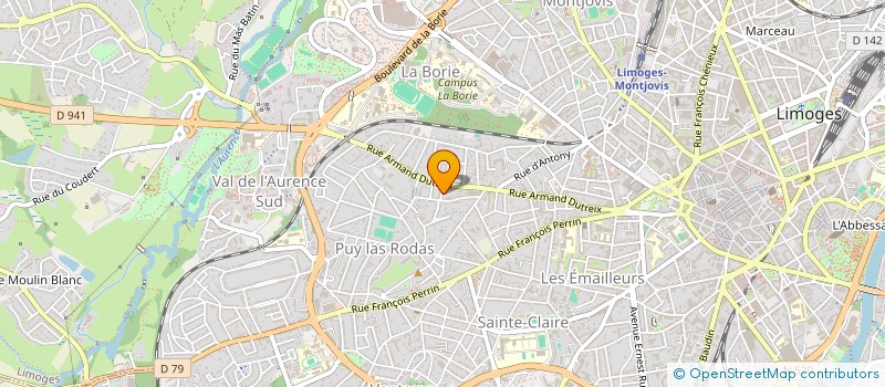 localisation de l'entreprise SCI LOUANN à LIMOGES