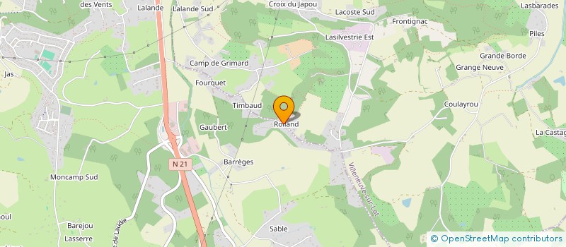 localisation de l'entreprise SCI LOUCA 40  PUJOLS