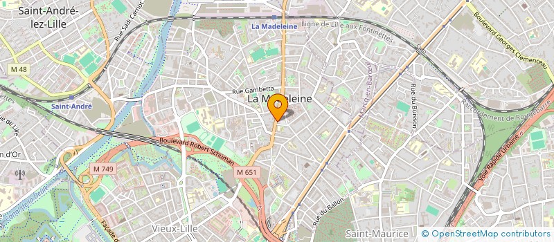 localisation de l'entreprise SCI LOUCHART LEFEBVRE à LA MADELEINE