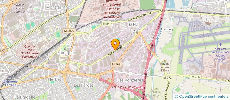 localisation de l'entreprise SCI LOUDEAC LOGISTIQUE  CLERMONT-FERRAND