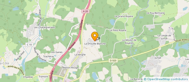 localisation de l'entreprise SCI LOUGETTE à BONNAC-LA-COTE