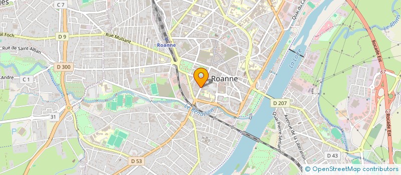 localisation de l'entreprise SCI LOUIS BLANC  ROANNE