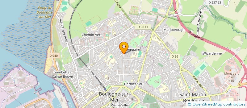 localisation de l'entreprise SCI LOUIS DUFLOS  BOULOGNE-SUR-MER