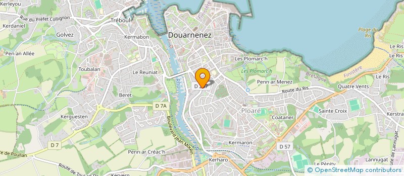 localisation de l'entreprise SCI LOUIS PASTEUR  DOUARNENEZ