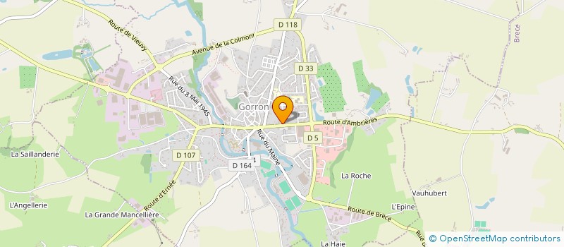 localisation de l'entreprise SCI LOUIS PASTEUR  GORRON