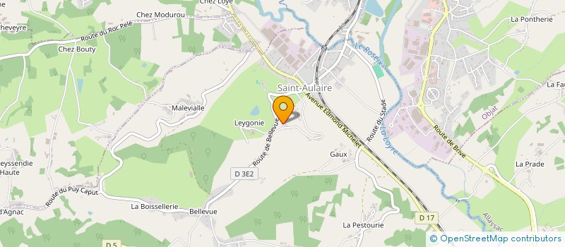 localisation de l'entreprise SCI LOUISE  SAINT-AULAIRE