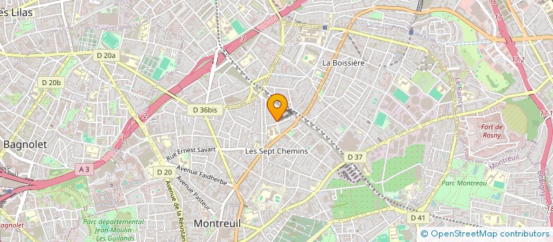 localisation de l'entreprise SCI LOUISE à MONTREUIL