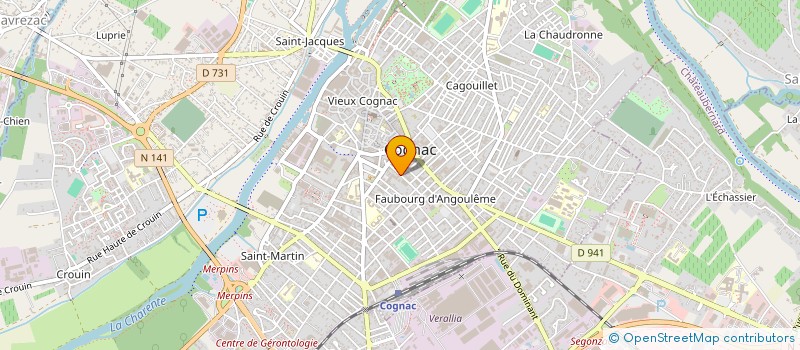 localisation de l'entreprise SCI LOUISE DE SAVOIE à COGNAC