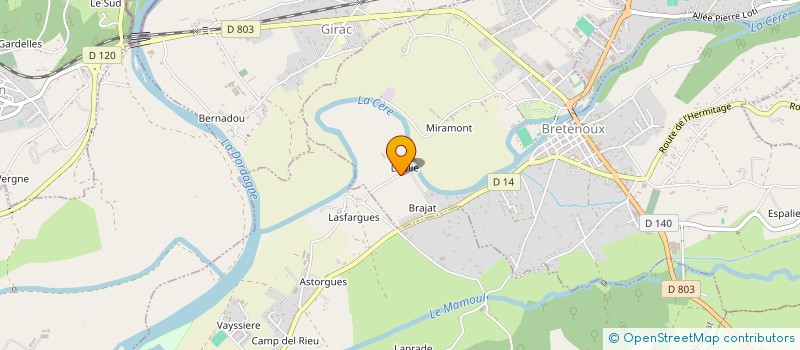 localisation de l'entreprise SCI LOULIE CASTELNAU  BRETENOUX