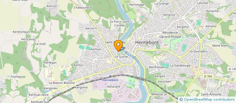 localisation de l'entreprise SCI LOUNA  HENNEBONT