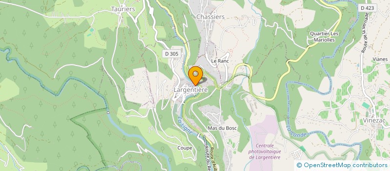 localisation de l'entreprise SCI LOUNA à LARGENTIERE
