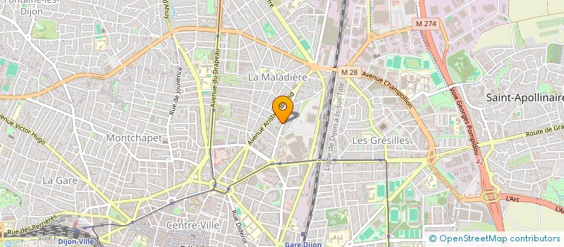 localisation de l'entreprise SCI LOUVAIN à DIJON