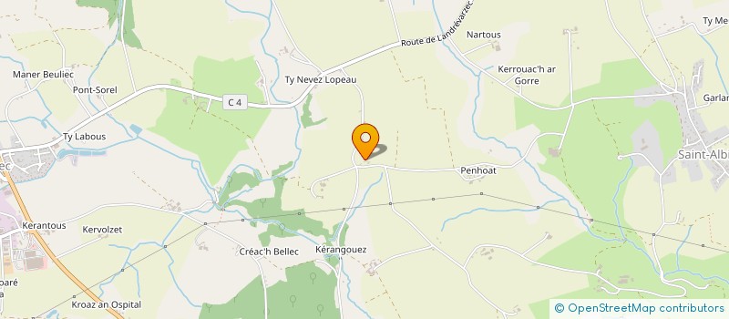 localisation de l'entreprise SCI LOUVEL KERLAVAR  PLOGONNEC