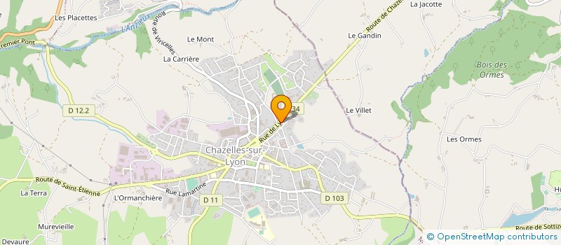 localisation de l'entreprise SCI LOUVEL-OUEST  CHAZELLES-SUR-LYON