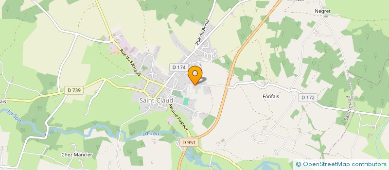 localisation de l'entreprise SCI LOVINSKA à SAINT-CLAUD