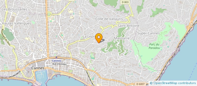 localisation de l'entreprise SCI LOZOD à CANNES