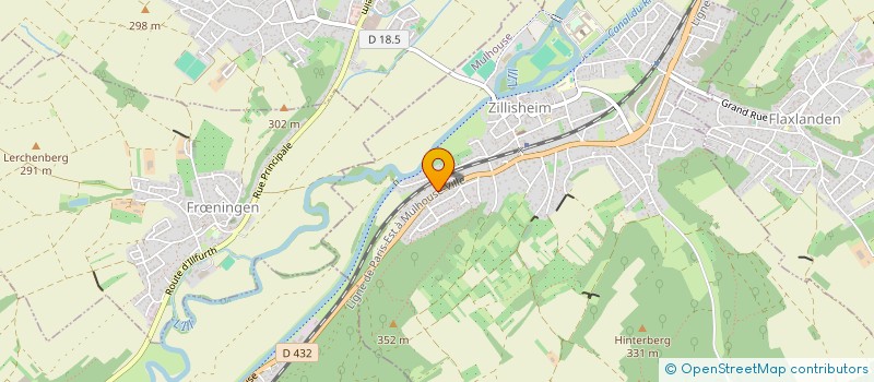 localisation de l'entreprise SCI LP  ZILLISHEIM