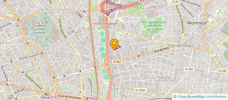 localisation de l'entreprise SCI LPEA IMMOBILIER à BAGNOLET