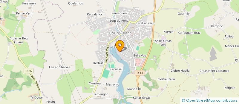 localisation de l'entreprise SCI LR2M  BOURG-BLANC