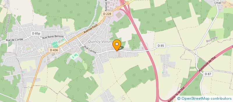 localisation de l'entreprise SCI LSI  QUINCY-VOISINS