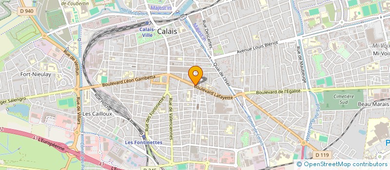 localisation de l'entreprise SCI LSMSCI  CALAIS