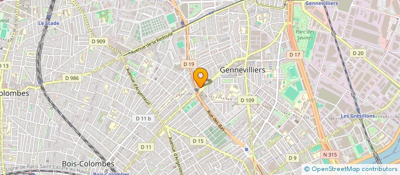 localisation de l'entreprise SCI LT PECHEURS à GENNEVILLIERS