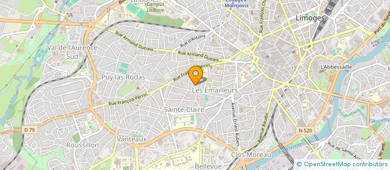 localisation de l'entreprise SCI LTM à LIMOGES