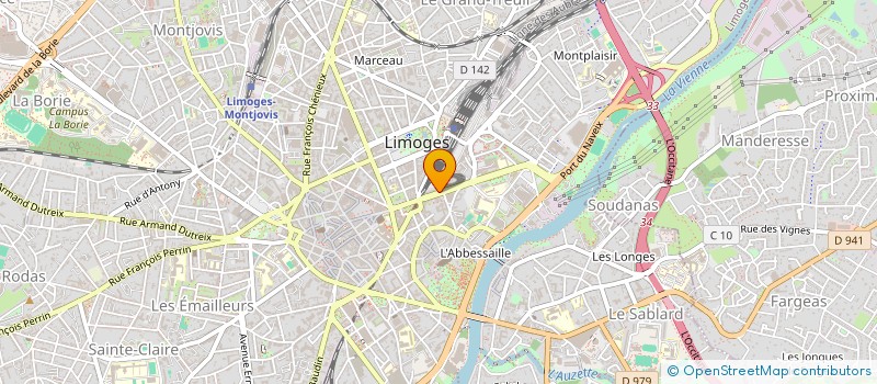 localisation de l'entreprise SCI LTM à LIMOGES