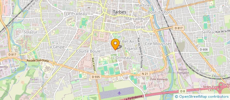 localisation de l'entreprise SCI LUBI  TARBES