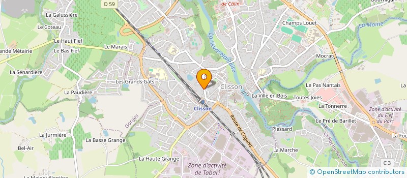 localisation de l'entreprise SCI LUBI & MALLASSAGNE  CLISSON