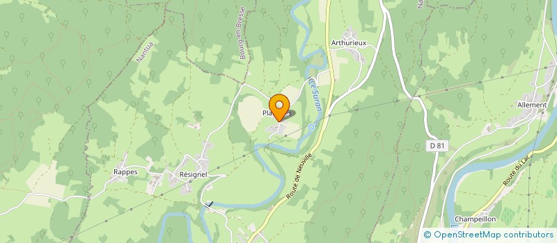 localisation de l'entreprise SCI LUCATIN  NEUVILLE-SUR-AIN