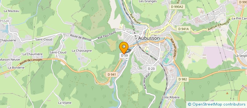 localisation de l'entreprise SCI LUCIA à AUBUSSON