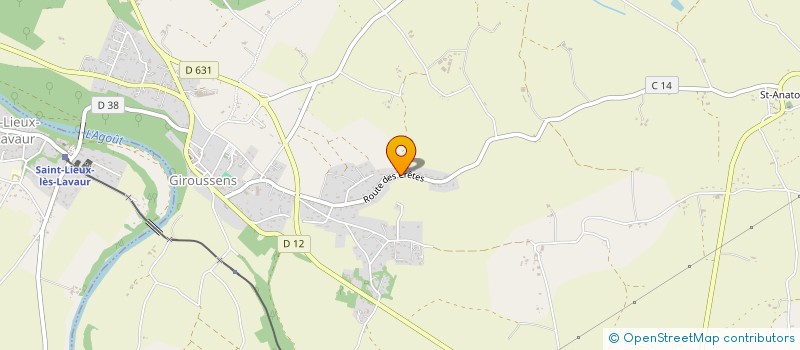 localisation de l'entreprise SCI LULULOLO  GIROUSSENS