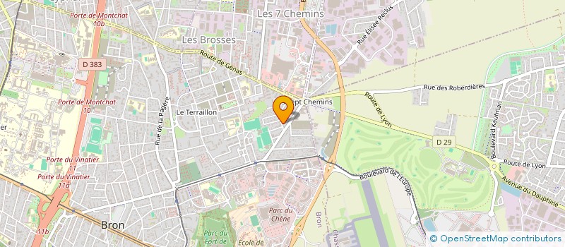 localisation de l'entreprise SCI LUMIERE  BRON