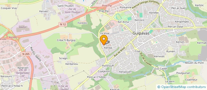 localisation de l'entreprise SCI LUNA  GUIPAVAS