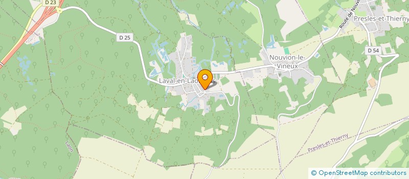 localisation de l'entreprise SCI LUNE  LAVAL-EN-LAONNOIS