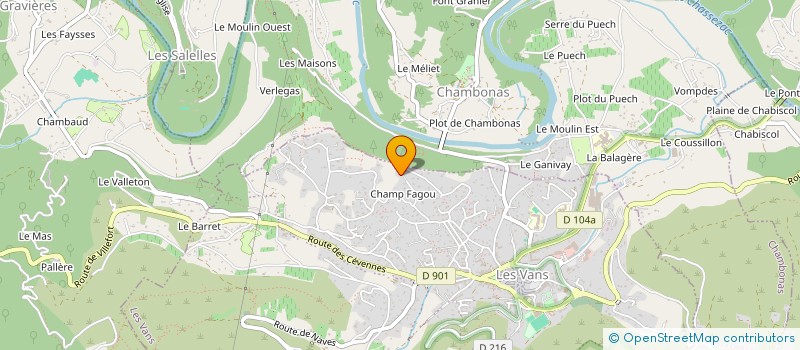 localisation de l'entreprise SCI LUNIC à LES VANS