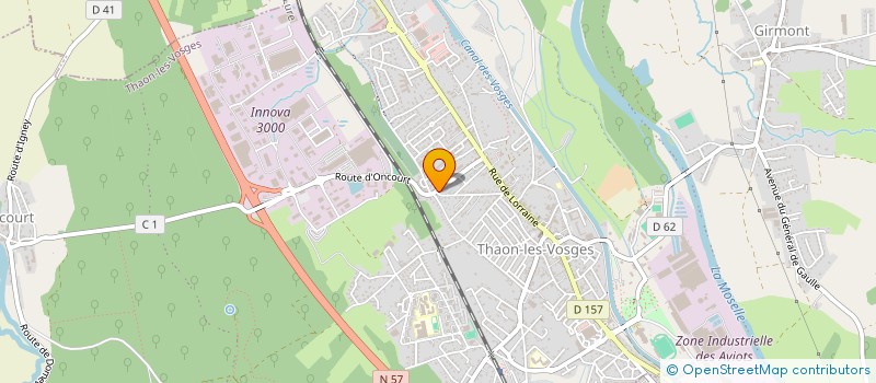 localisation de l'entreprise SCI LUNIC  THAON-LES-VOSGES