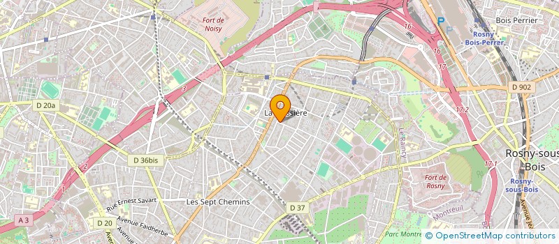 localisation de l'entreprise SCI LUTA à MONTREUIL