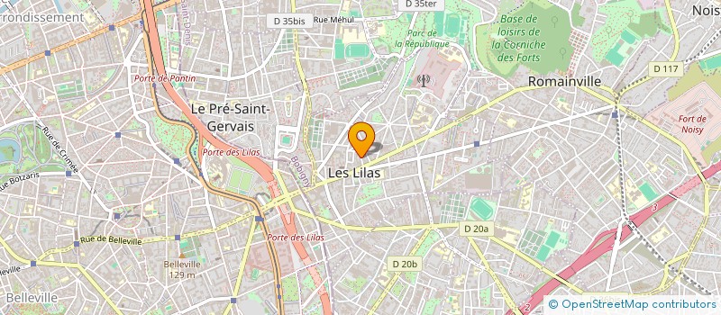 localisation de l'entreprise SCI LUTECE à LES LILAS