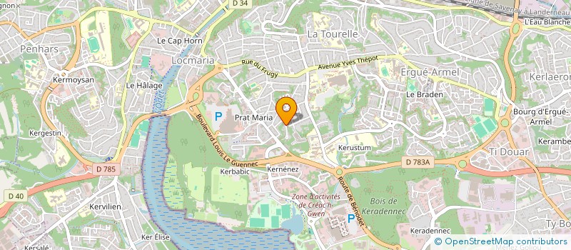 localisation de l'entreprise SCI LUTECE GOURVILY  QUIMPER