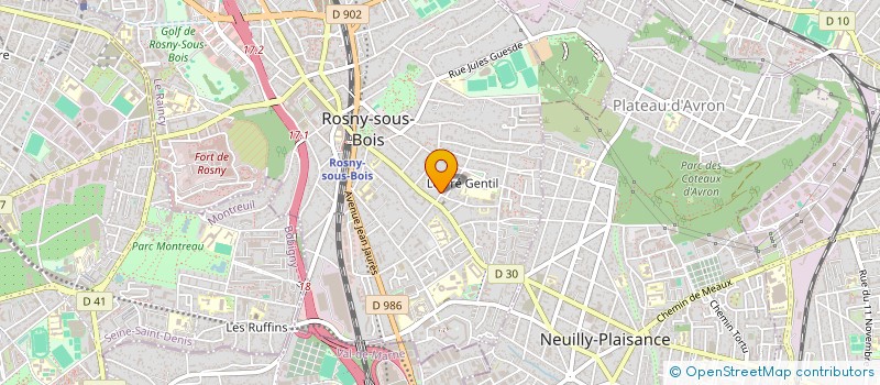 localisation de l'entreprise SCI LUTETIA 2 à ROSNY SOUS BOIS